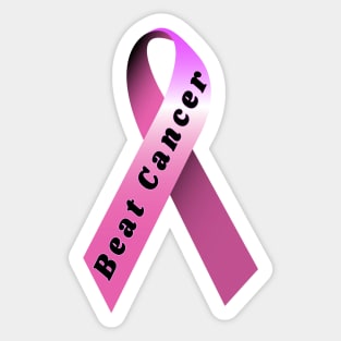 pink breast cancer ribbon Sticker